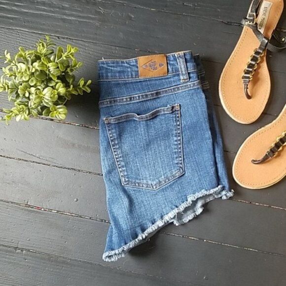 🌼 Wild Blue Cutoff Shorts - Picture 1 of 7